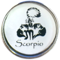 Scorpio Tattoo Scorpion Zodiac Sign Horoscope Symbol 18MM - 20MM Charm for Snap Jewelry