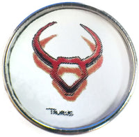 Taurus Tattoo Art Zodiac Sign Horoscope Symbol 18MM - 20MM Charm for Snap Jewelry