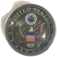 US Military ARMY Medallion 18MM - 20MM Fashion Snap Jewelry Snap Charm