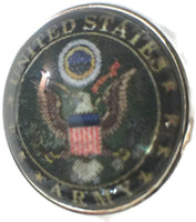 US Military ARMY Medallion 18MM - 20MM Fashion Snap Jewelry Snap Charm