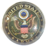 US Military ARMY Medallion 18MM - 20MM Fashion Snap Jewelry Snap Charm