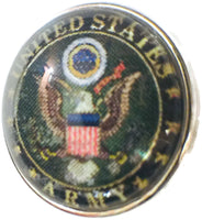 US Military ARMY Medallion 18MM - 20MM Fashion Snap Jewelry Snap Charm