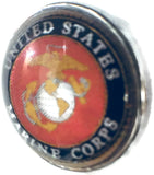 US Military Marine Corps 18MM - 20MM Fashion Snap Jewelry Snap Charm