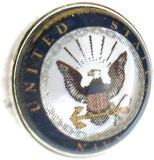 US Military Navy Medallion 18MM - 20MM Fashion Snap Jewelry Snap Charm