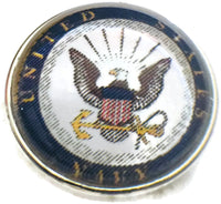 US Military Navy Medallion 18MM - 20MM Fashion Snap Jewelry Snap Charm