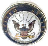 US Military Navy Medallion 18MM - 20MM Fashion Snap Jewelry Snap Charm