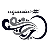 Aquarius Zodiac Tribal Horoscope Symbol  18MM - 20MM Charm for Snap Jewelry