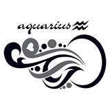 Aquarius Zodiac Tribal Horoscope Symbol  18MM - 20MM Charm for Snap Jewelry