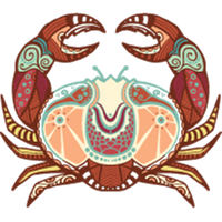 Cancer Art Deco Crab Zodiac Sign Horoscope Symbol 18MM - 20MM Charm for Snap Jewelry