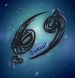 Cancer Blue Swirl Zodiac Sign Horoscope Symbol 18MM - 20MM Charm for Snap Jewelry