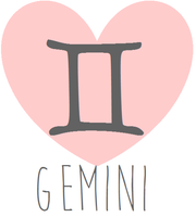 Gemini Zodiac Heart Horoscope Symbol 18MM - 20MM Charm for Snap Jewelry