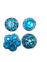 Fashion Snap Jewelry Lot Of 4 Rhinestone Charms