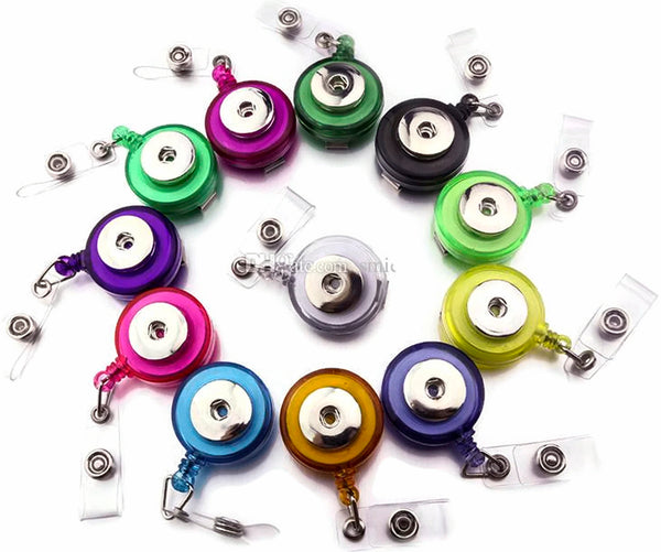 28" Retractable Name Tag ID Card Badge Holder For Nurse Doctor Hospital Teacher Work School Ski Pass  Fits 18MM - 20MM Snap Charm Jewelry