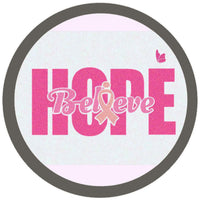 Hope Believe Find The Cure Ribbon Breast Cancer Support Awareness Pendant Necklace  W/2 18MM - 20MM Snap Jewelry Charms